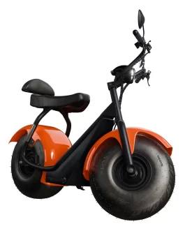 Scooter Elétrica Tui Mais 2 Lugares 1000W 60Km Autonomia – Cor Laranja