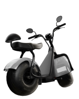 Scooter Elétrica Tui Mais 2 Lugares 1000W 60Km Autonomia – Cor Prata